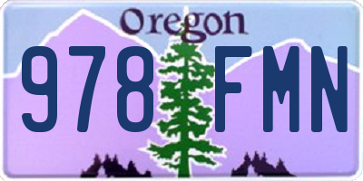 OR license plate 978FMN