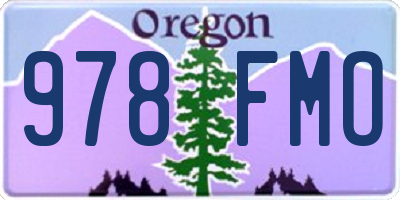 OR license plate 978FMO