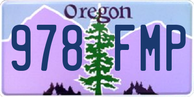 OR license plate 978FMP