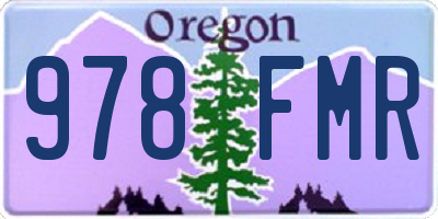 OR license plate 978FMR