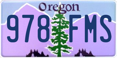 OR license plate 978FMS