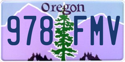 OR license plate 978FMV