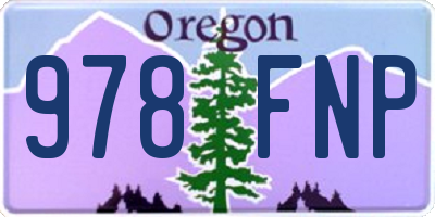 OR license plate 978FNP