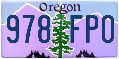 OR license plate 978FPO