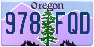 OR license plate 978FQD