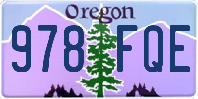 OR license plate 978FQE