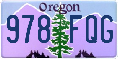 OR license plate 978FQG