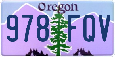 OR license plate 978FQV