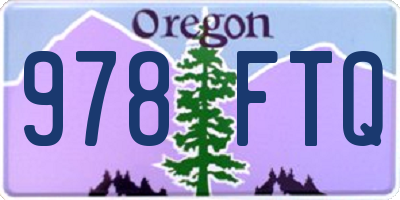 OR license plate 978FTQ