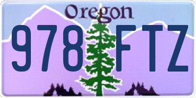 OR license plate 978FTZ