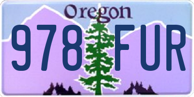 OR license plate 978FUR
