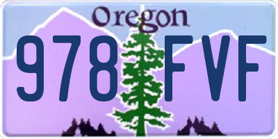 OR license plate 978FVF