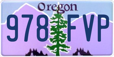 OR license plate 978FVP