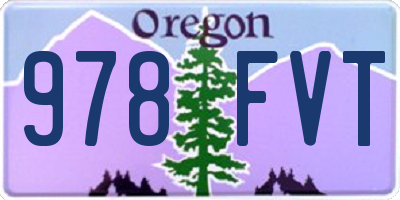OR license plate 978FVT