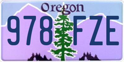 OR license plate 978FZE
