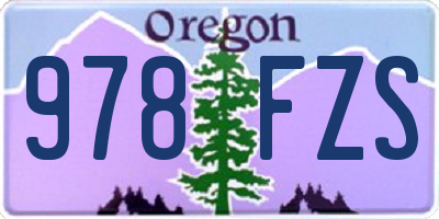 OR license plate 978FZS