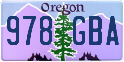 OR license plate 978GBA