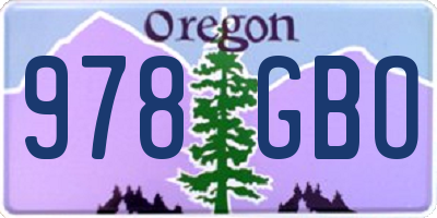 OR license plate 978GBO