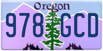 OR license plate 978GCD