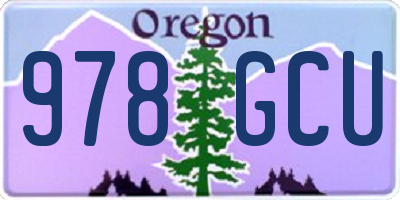 OR license plate 978GCU