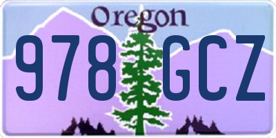 OR license plate 978GCZ