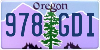 OR license plate 978GDI