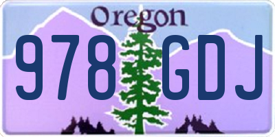 OR license plate 978GDJ