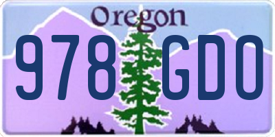 OR license plate 978GDO