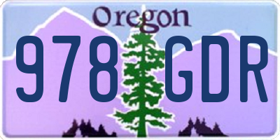 OR license plate 978GDR