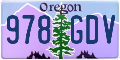 OR license plate 978GDV