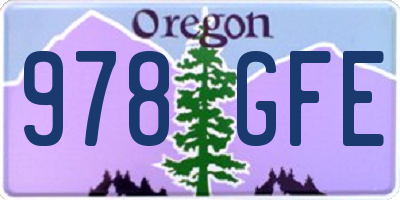 OR license plate 978GFE