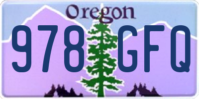 OR license plate 978GFQ