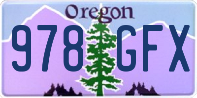 OR license plate 978GFX
