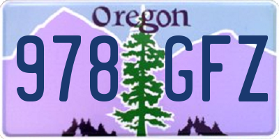 OR license plate 978GFZ