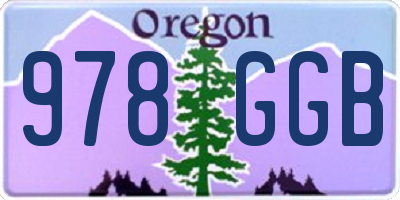 OR license plate 978GGB
