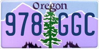 OR license plate 978GGC