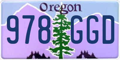 OR license plate 978GGD