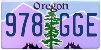 OR license plate 978GGE