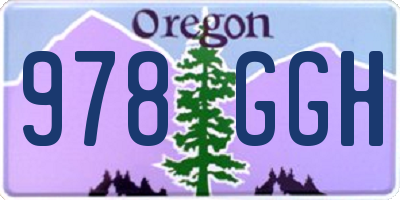 OR license plate 978GGH