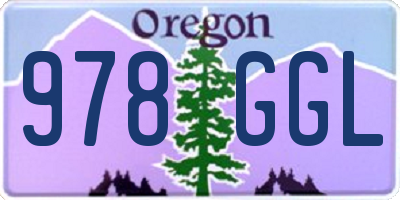 OR license plate 978GGL