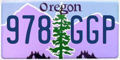 OR license plate 978GGP