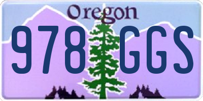 OR license plate 978GGS