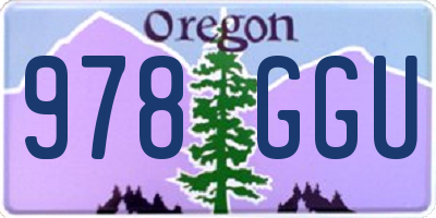 OR license plate 978GGU