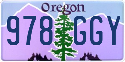 OR license plate 978GGY