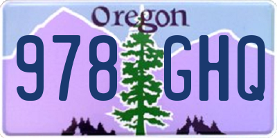 OR license plate 978GHQ