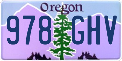 OR license plate 978GHV
