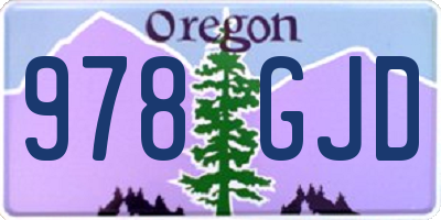OR license plate 978GJD
