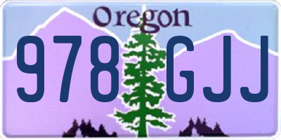 OR license plate 978GJJ