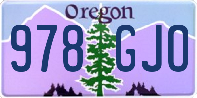 OR license plate 978GJO