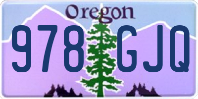 OR license plate 978GJQ